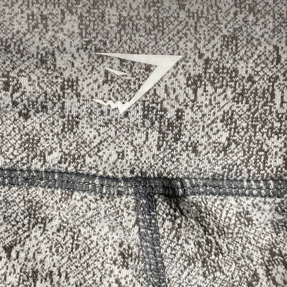 Gymshark DRY Moisture Management Fleur Texture High Rise Leggings Gray White XS - Picture 4 of 6